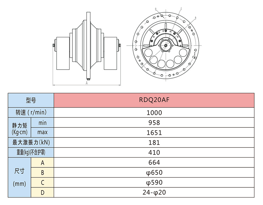 RDQ系列激振器型號參數